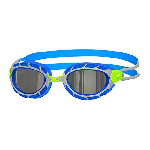 Zoggs Predator Gafas de natación, Unisex Adulto, Verde/Azul/Espejo, Regular