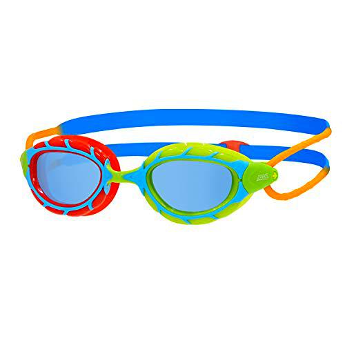 Zoggs Predator Junior Gafas de natación, Rojo/Verde/Azul/Naranja/Tinte, 6-14 años