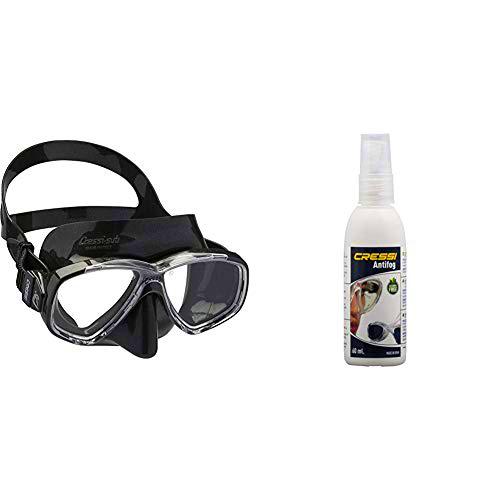 Cressi Perla Gafas de Snorkeling, Unisex Adulto, Negro