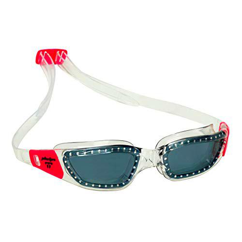 Phelps Tiburon Gafas de natación, Unisex Adulto, Lente Transparente y Rosa/Oscura