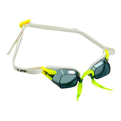 Aqua Sphere Chronos Gafas de natación, Unisex, Lente ahumada-Blanco/Lima