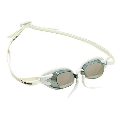 Phelps - MP Chronos Gafas de natación, Unisex, Lente de Espejo Blanco/Plata