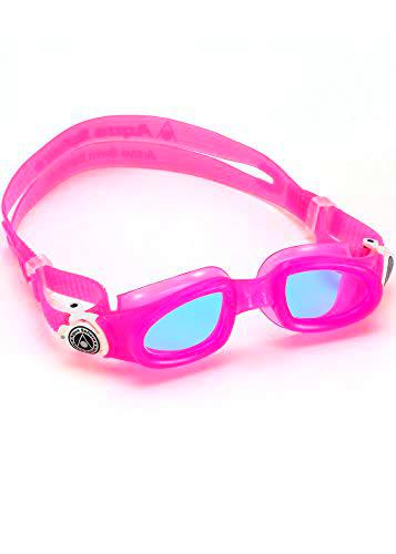 Aqua Sphere Moby Kid Gafas de natación, Infantil, Lente Rosa y Blanco/Azul