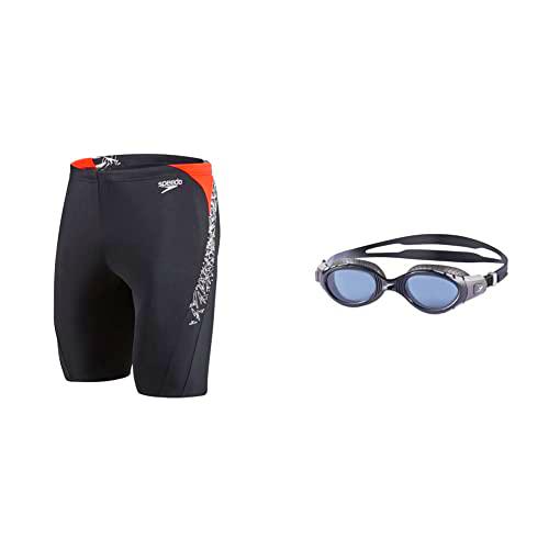 Speedo Boom Splice Jammer de Hombre + Futura Biofuse Flexiseal Gafas de Natación