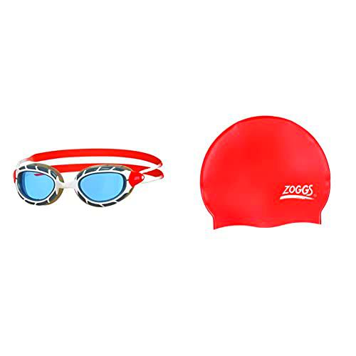 Zoggs Predator, Gafas De Natación Unisex Adulto, Blanco/rojo/tinte