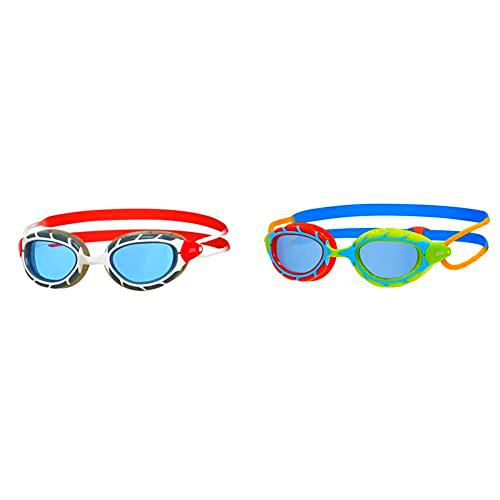 Zoggs Predator, Gafas De Natación Unisex Adulto, Blanco/rojo/tinte