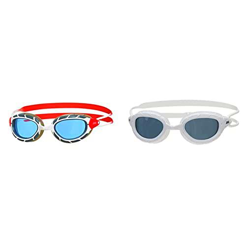 Zoggs Predator, Gafas De Natación Unisex Adulto, Blanco/rojo/tinte