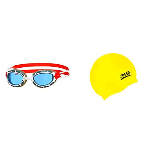 Zoggs Predator, Gafas De Natación Unisex Adulto, Blanco/rojo/tinte