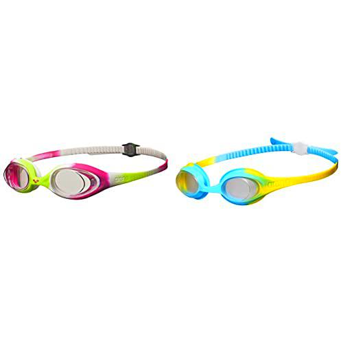 ARENA Spider Jr Gafas de Natación, Unisex niños, Blanco/Lima/Fucsia