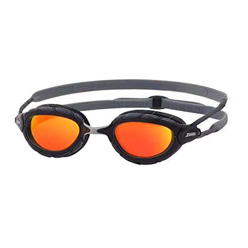 Zoggs Titanio Predator-Ajuste, Unisex, Gris/Negro/Naranja espejado