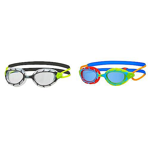 Zoggs Predator, Gafas De Natación Unisex Adulto, Negro/lima/transparente