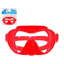 BigBuy Outdoor Gafas de Buceo Rojo Silicona, Unisex Adulto