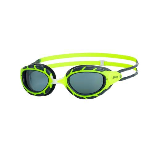 Zoggs Predator Swimming Goggles, Unisex-Youth, Lime/Grey/Tint Smoke