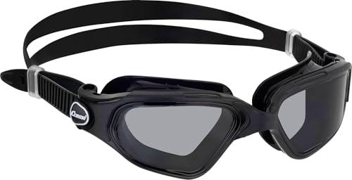 CRESSI Clear Eyes Goggles Black/Grey - Gafas de Natación Unisex de Silicona Pura con Tratamiento Molecular Antivaho para Lentes